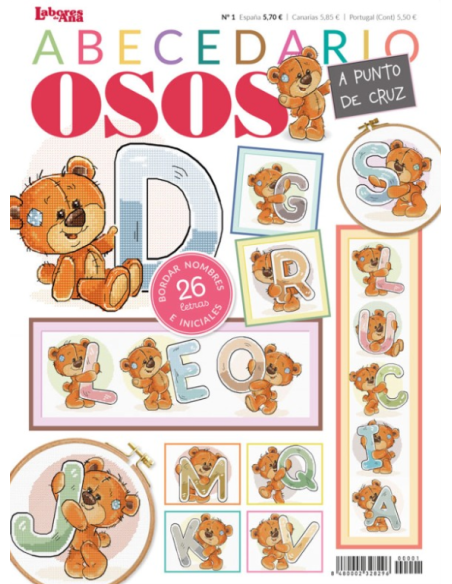 Revista Abecedario osos a punto de cruz Nº 1