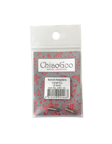 Adaptador cables Swivel L ChiaoGoo 2501-VL, 2 unidades