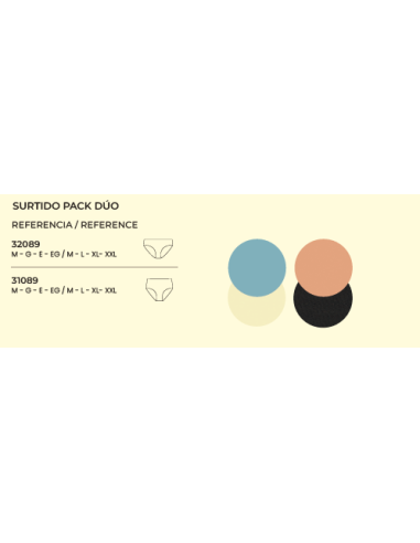 Braga midi pack duo algodón Avet 32089, pack 2 u