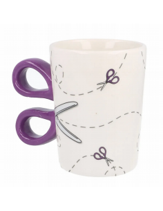 Taza cerámica tijera Sew Tasty N4371.3, und.