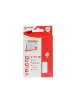 Velcro coins monedas adhesivas PS30 16 mm blanco, blister de 16 juegos