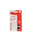 Velcro coins monedas adhesivas PS30 16 mm negro, blister de 16 juegos