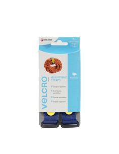 Velcro correa ajustable 25 mm x 92 cm azul, blister de 2 und.