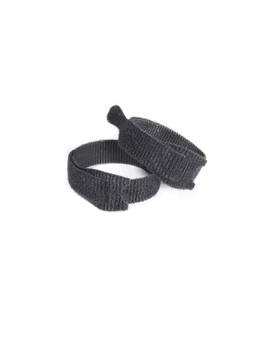 Velcro bridas reutilizables 12 mm x 20 cm negro, blister de 6 und.