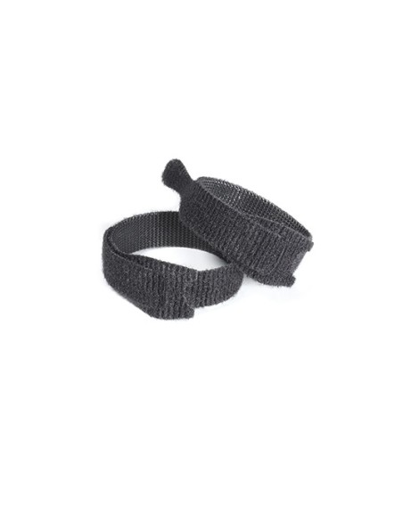 Velcro bridas reutilizables 12 mm x 20 cm negro, blister de 6 und.