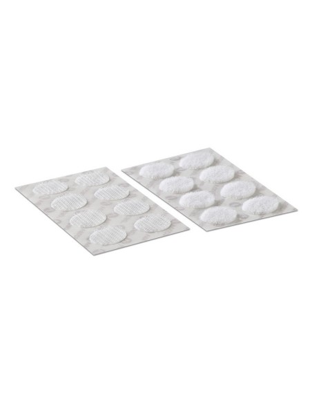 Velcro coins monedas adhesivas PS30 16 mm blanco, blister de 16 juegos