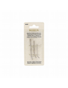 Agujas curvas punto y crochet Bohin 83097, blister de 3 und.