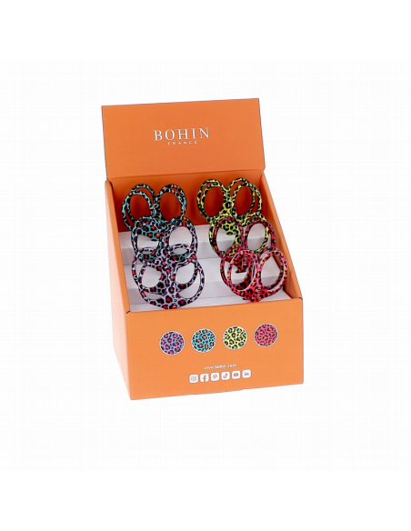 Tijera bordar Pop Leopard Bohin 99030, expositor de 12 und.