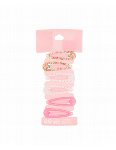 Clips estampados fantasía 5 cm Inca 43559, blister de 6 und.