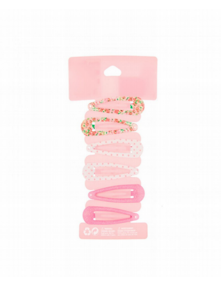 Clips estampados fantasía 5 cm Inca 43559, blister de 6 und.