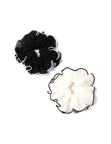 Scrunchie grande con borde en contraste 13 cm. Inca 43941, pack de 2 und.