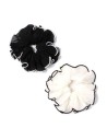 Scrunchie grande con borde en contraste 13 cm. Inca 43941, pack de 2 und.
