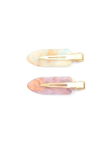 Clips ajuste sin pliegue acetato espacial Inca 43950, blister de 2 und.