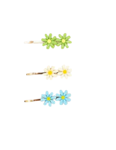 Horquilla dos flores Inca 43932, blister de 3 und.