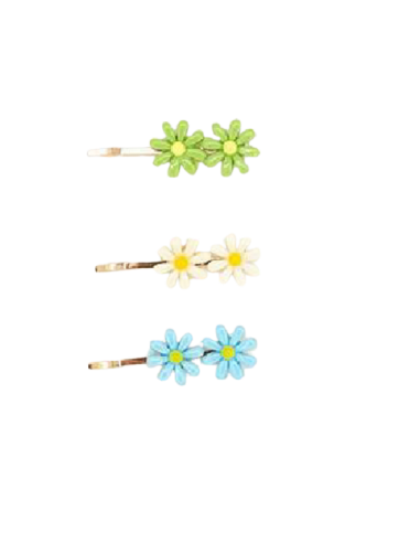 Horquilla dos flores Inca 43932, blister de 3 und.