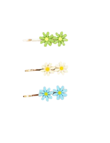 Horquilla dos flores Inca 43932, blister de 3 und.