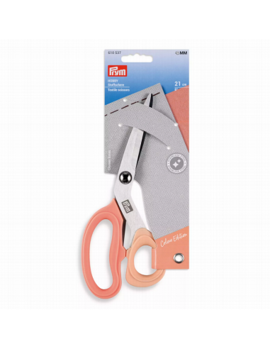 Tijera tejidos Hobby 21 cm. albaricoque Prym 610537, blister