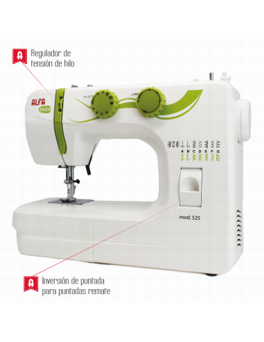 Máquina coser doméstica Inizia Alfa 525 Zig-zag