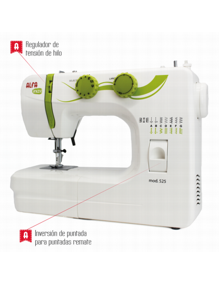 Máquina coser doméstica Inizia Alfa 525 Zig-zag
