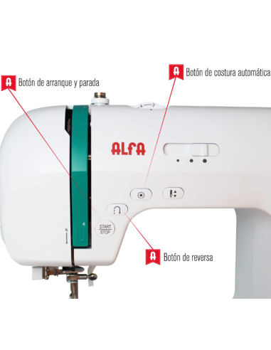 Máquina coser electrónica Alfa Zart Plus