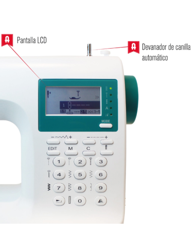 Máquina coser electrónica Alfa Zart Plus