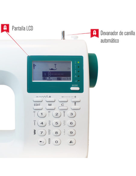 Máquina coser electrónica Alfa Zart Plus
