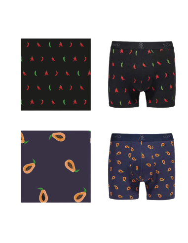Bóxer fantasía bamboo Médite 0212484, pack 2 boxer