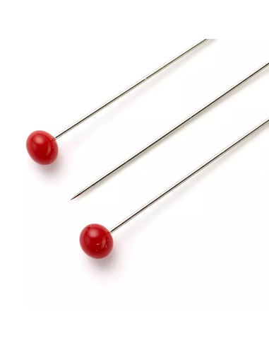 Alfiler cabeza vidrio rojo Prym 029700 35 x 0.40 mm, blister