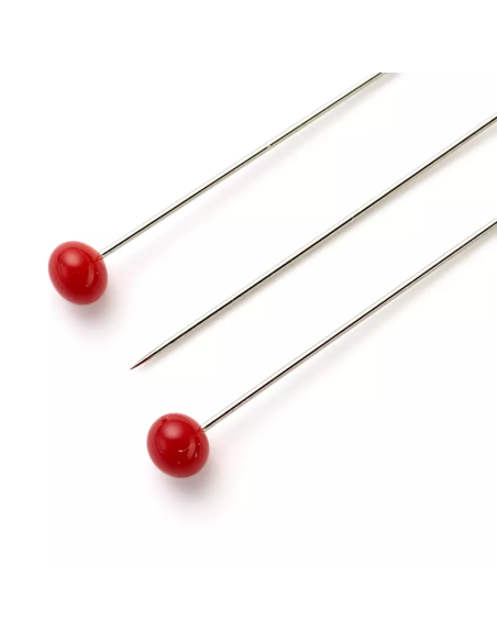 Alfiler cabeza vidrio rojo Prym 029700 35 x 0.40 mm, blister