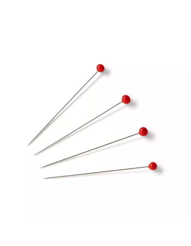 Alfiler cabeza vidrio rojo Prym 029700 35 x 0.40 mm, blister
