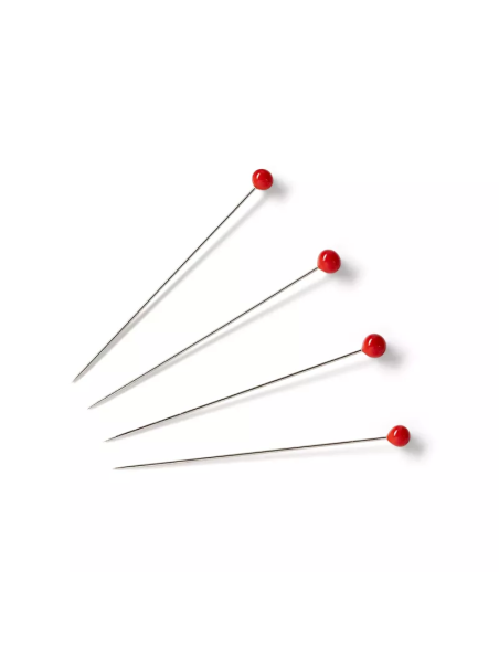 Alfiler cabeza vidrio rojo Prym 029700 35 x 0.40 mm, blister