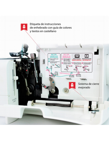 Máquina Overlock doméstica Alfa 8707 Plus
