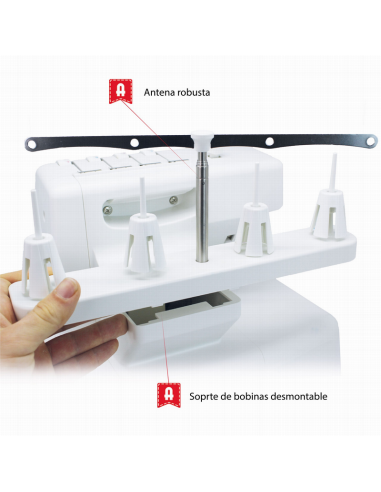 Máquina Overlock doméstica Alfa 8707 Plus