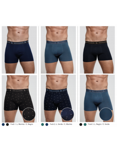Bóxer Don Algodón PB728, pack de 2 boxer