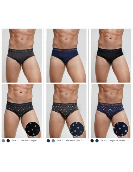 Slip hombre Don Algodón PS730, pack de 2 boxer