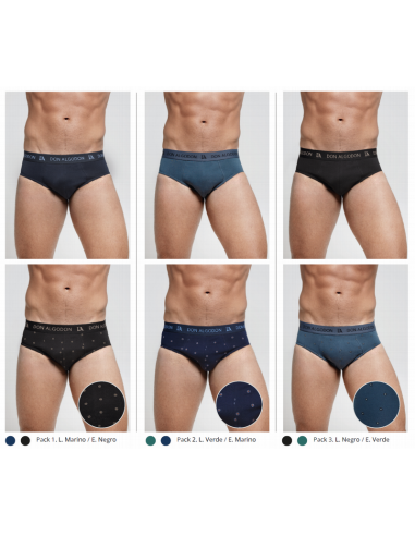 Slip hombre Don Algodón PS728, pack de 2 boxer