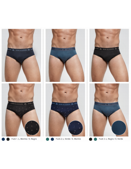 Slip hombre Don Algodón PS728, pack de 2 boxer