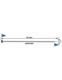 Alfiler acero templado AAN3460 34x0,60 mm, caja de 500 gr 2