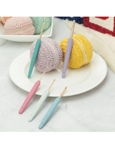 Ganchillo KnitPro Vybe oro rosa, blíster 2