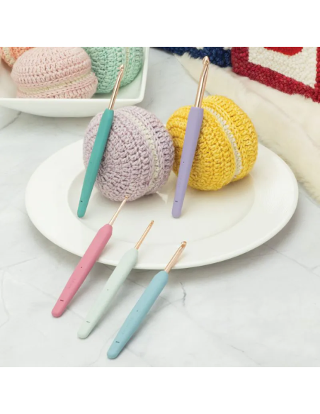 Ganchillo KnitPro Vybe oro rosa, blíster