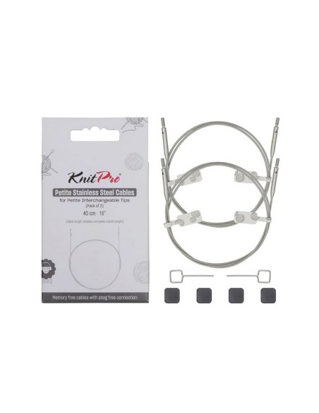 Cable acero inox. transp. Mindful Petite Knitpro