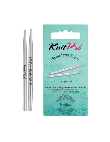 Aguja intercambiable Knitpro Mindful Petite 7.5 cm, par