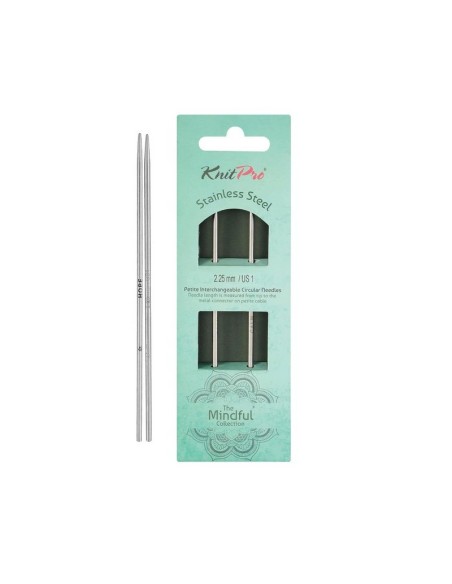 Aguja intercambiable Knitpro Mindful Petite 13 cm, par