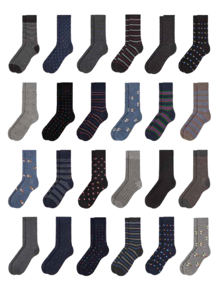 Calcetín fant. sensitive mano hombre Soxland 2026EXPO1, expo 24 pares