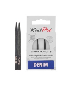 Aguja intercambiable Knitpro Índigo Mini 5 cm, par