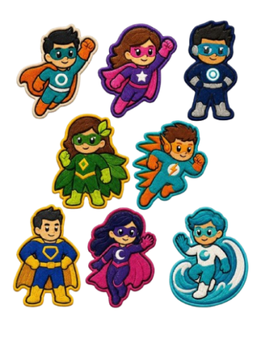 Expositor bordado 8294 Superheroes, 24 u