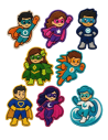Expositor bordado 8294 Superheroes, 24 u