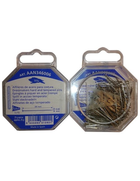 Alfiler acero AAN346006 06x34 mm, 25 gr