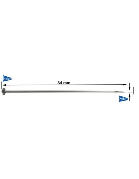 Alfiler acero AAN346008 06x34 mm, 20 de 50 gr