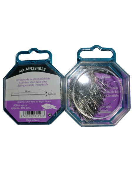 Alfiler acero inoxidable AIN384025 0.40x38 mm, 400 u